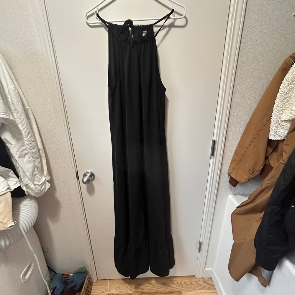 SHEIN Black Halter Jumpsuit